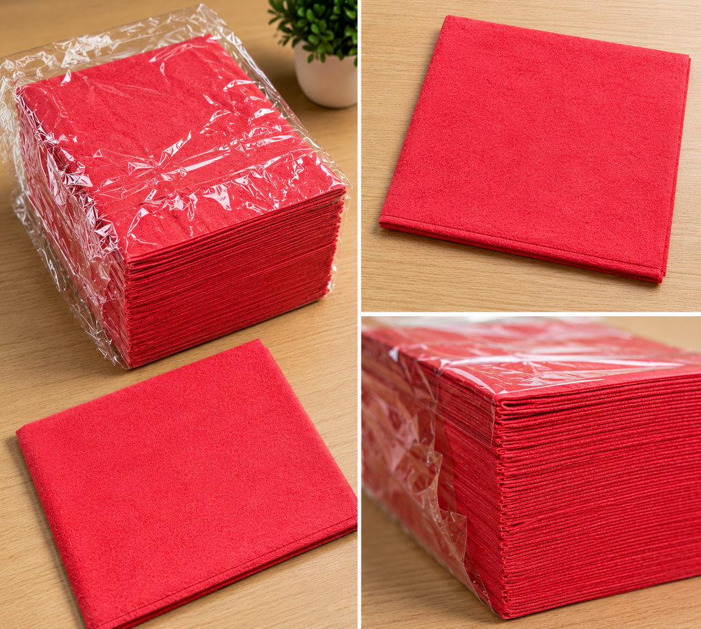 All purpose Disposable Microfibre Cloths, Red, 