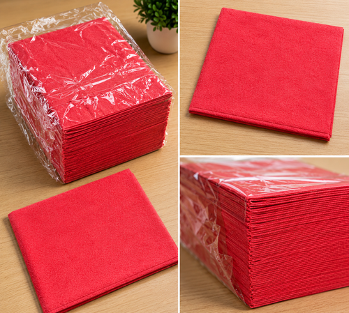 All purpose Disposable Microfibre Cloths, Red, 