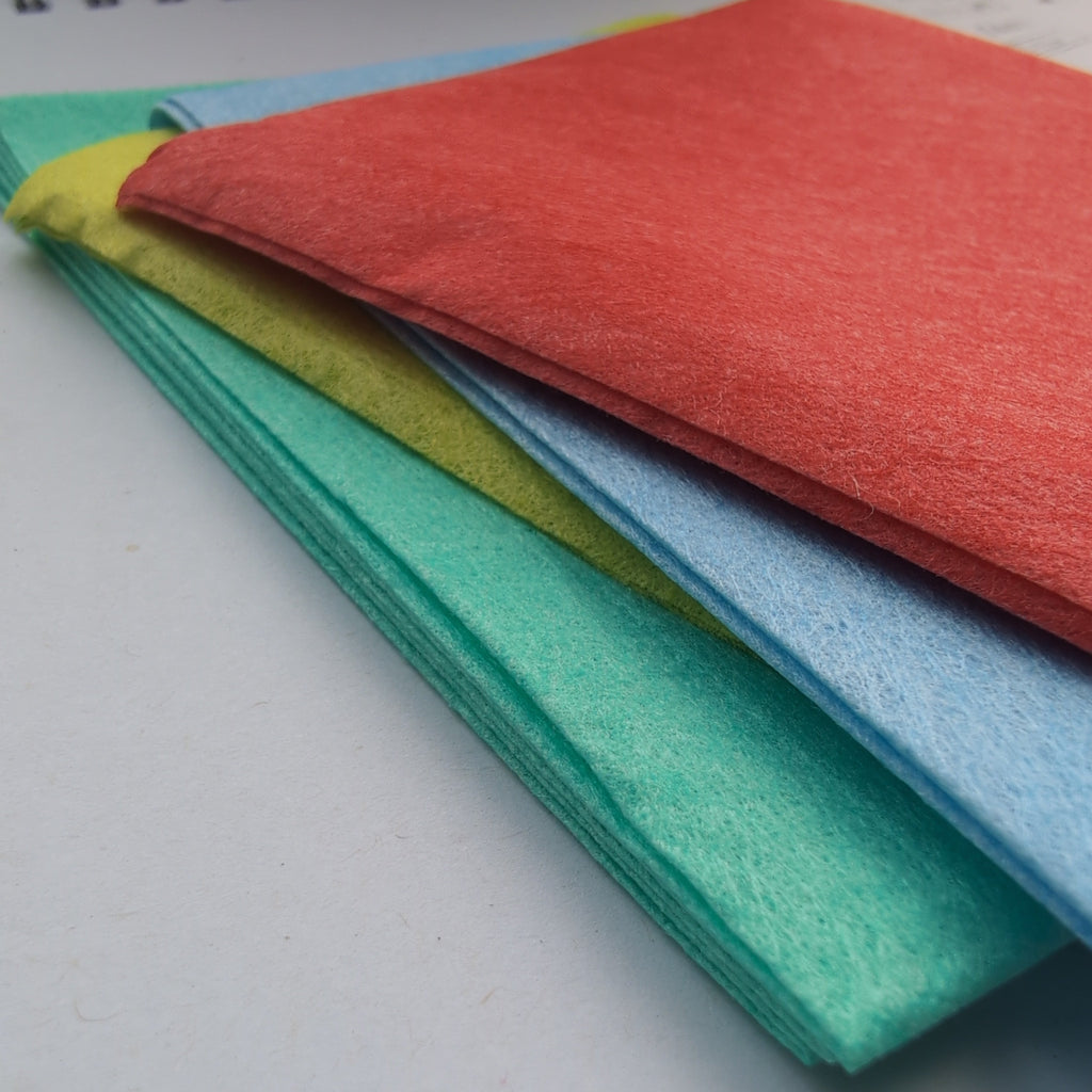 All purpose Premium Disposable Microfibre Cloths, Red, Green, Blue and Yellow