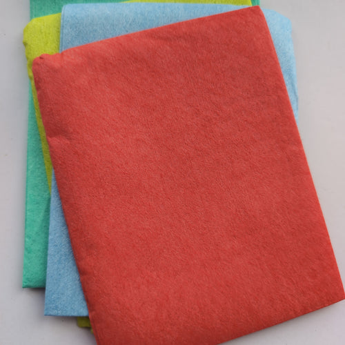 All purpose Disposable Microfibre Cloths, Red, Green, Blue and Yellow