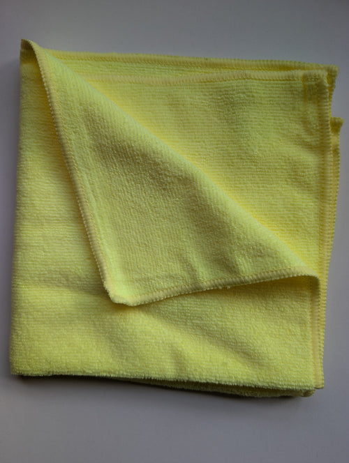 CleanBow premium microfibre cleaning cloths 40x40cm in yellow