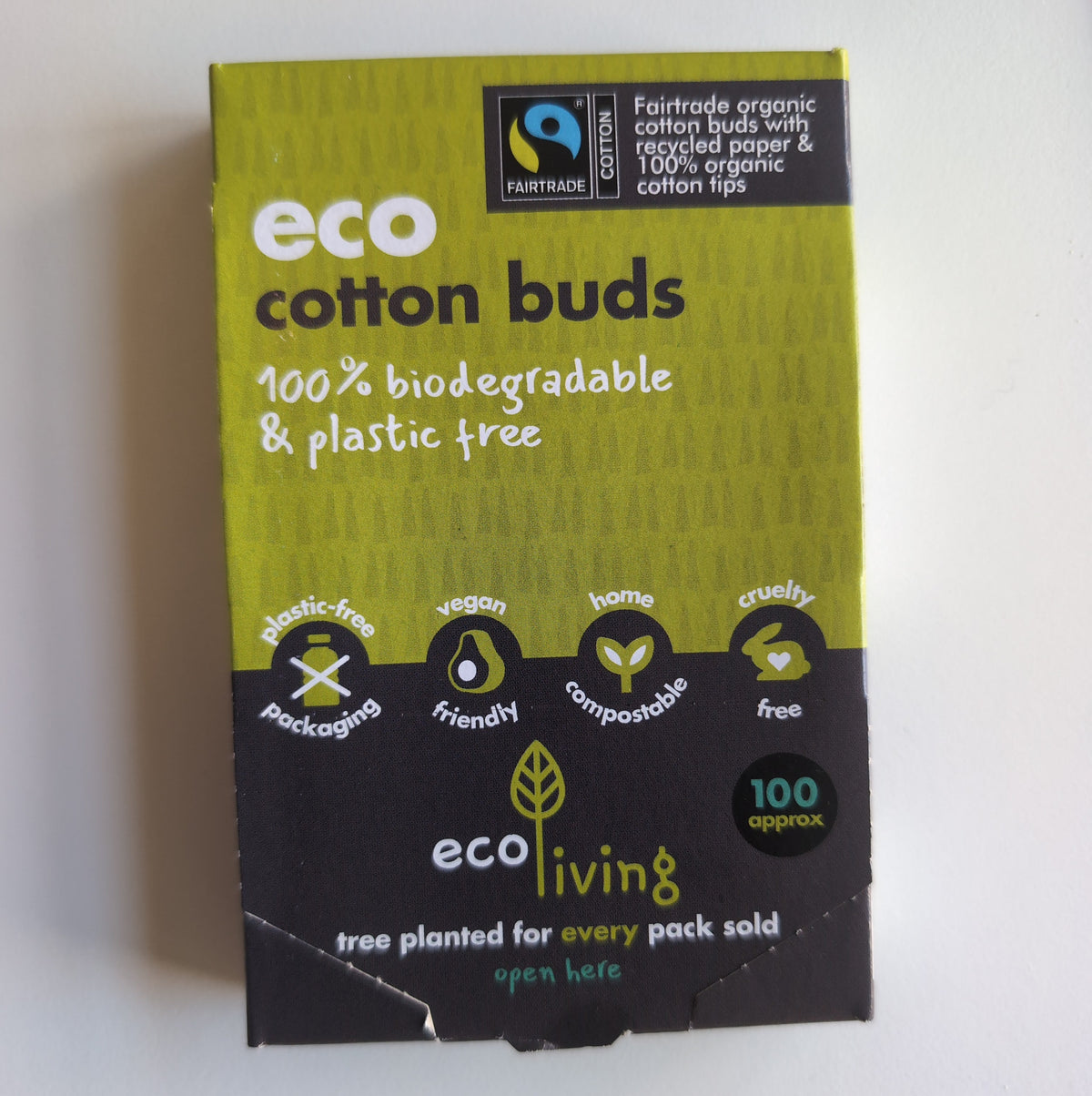 eco living eco, plastic-free, cotton buds